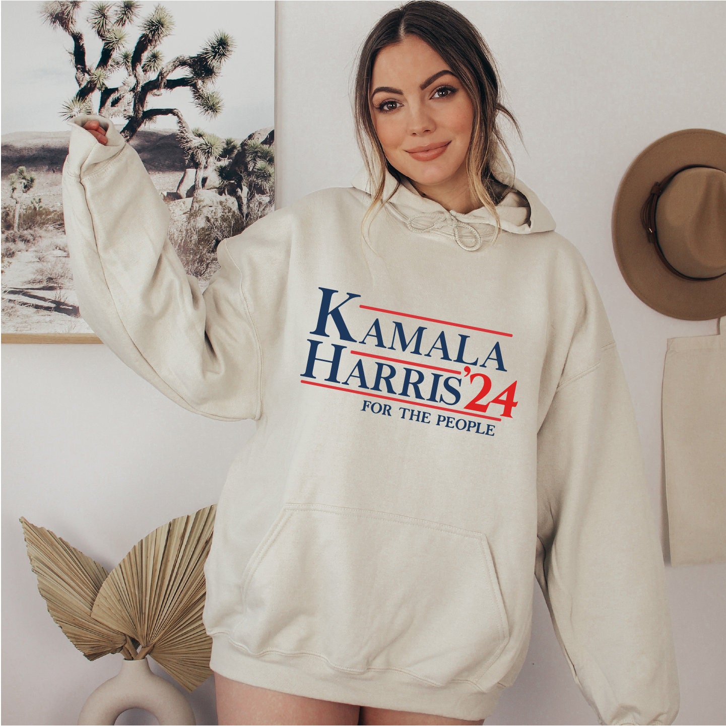 Kamala Harris 2024 Shirt Madam President For The People Political Campaign Apparel image 1