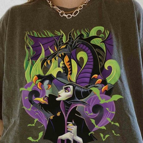 Retro Maleficent Halloween Shirt | Villains T-Shirt | Witch Sweatshirt | Halloween Gift 2024 image 0