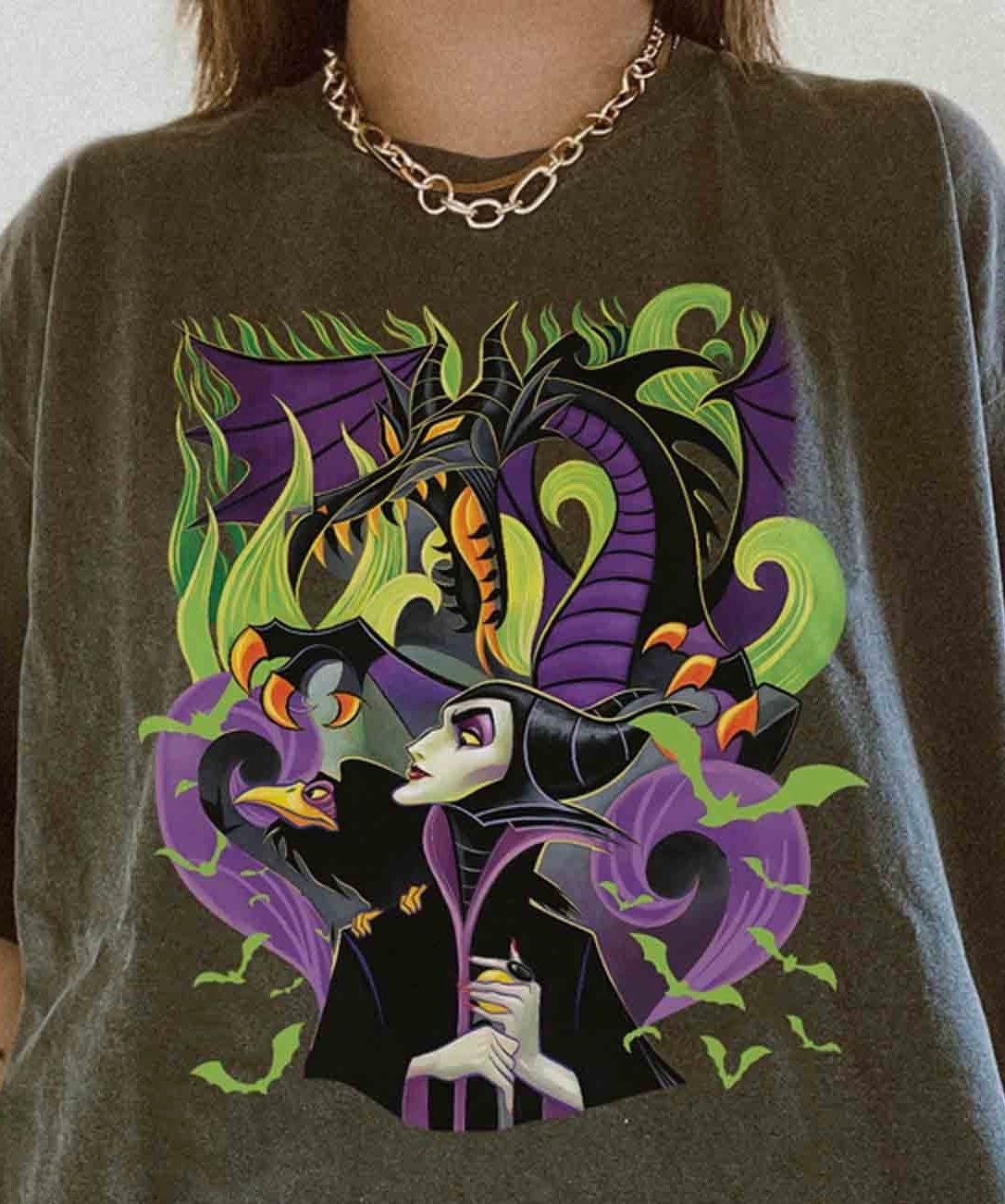 Retro Maleficent Halloween Shirt | Villains T-Shirt | Witch Sweatshirt | Halloween Gift 2024 image 0